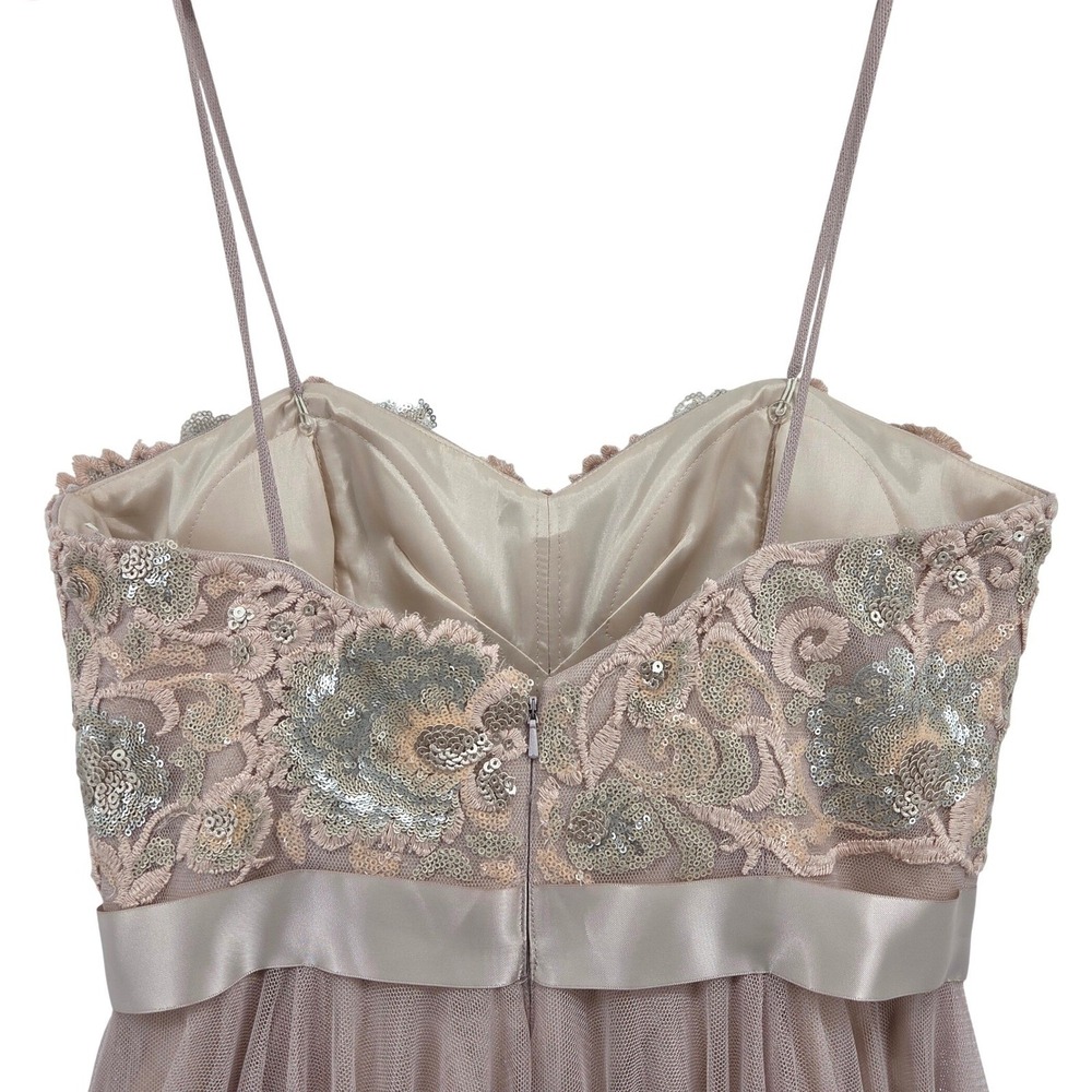 Watters & Watters Blair Gown 10 Rose Gold Sequin Lace Tulle Formal Dress Wedding - Picture 9 of 9